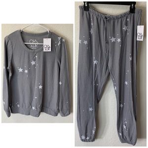 Chaser sweatsuit set sweatshirt pants star Medium